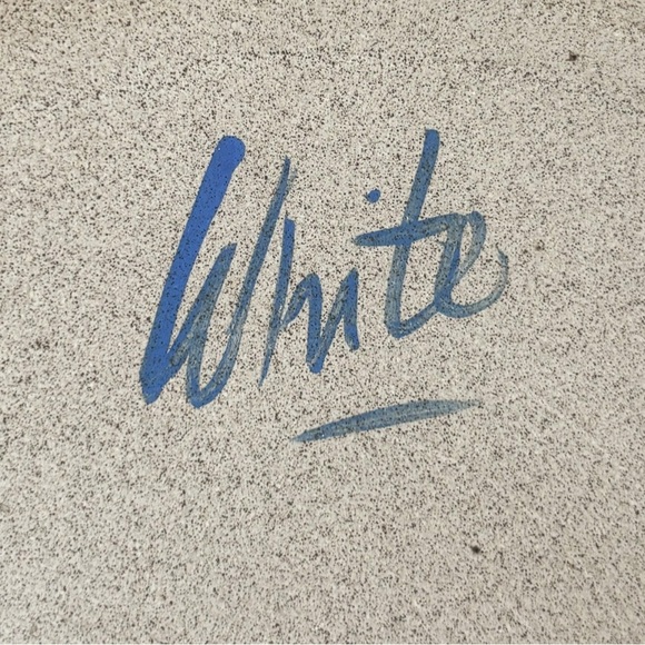 Signed Art Pottery Chip And Dip Dish Bowl Speckled Tan Green Blue Floral Rustic - Picture 6 of 7